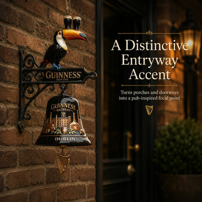 🍺🔔 Guinness Toucan Cast Iron Door Bell