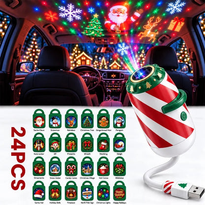 🎅🌠🎄 Merry Ride Christmas Car Projector Light – 5D Festive Projection Effect！！！