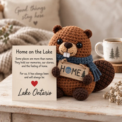 ⏳ Last Day 49% OFF – 🦫 Lake Ontario Emotional Support Beaver Crochet Keepsake | 5 Canadian-Inspired Personalities with Matching Message Cards for Cottage Families, Lake Lovers & Meaningful Gifts 🍁