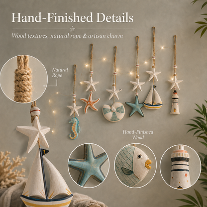 ✨Seaside Glow Wall Hangings — Set of 7