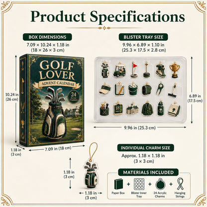 🎄⛳24-Day Golf Charm Holiday Countdown 🎁✨
