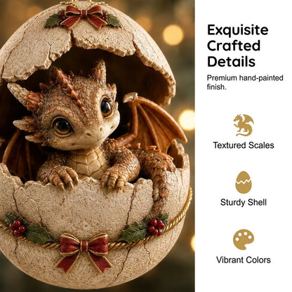 🐉🔥 Legendary Dragon Hatchling Egg Ornament