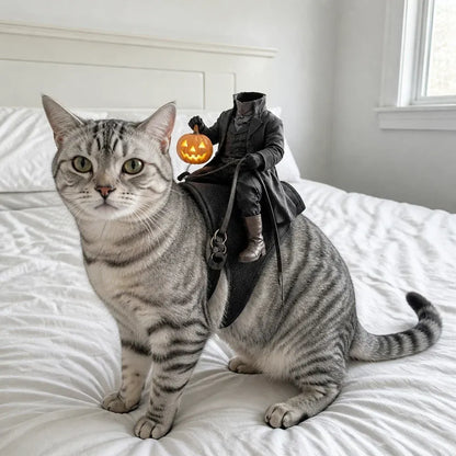 🎃 Funny Headless Horseman Halloween Pet Costume