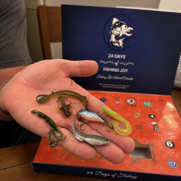 Customer review photo showing fishing lures in hand