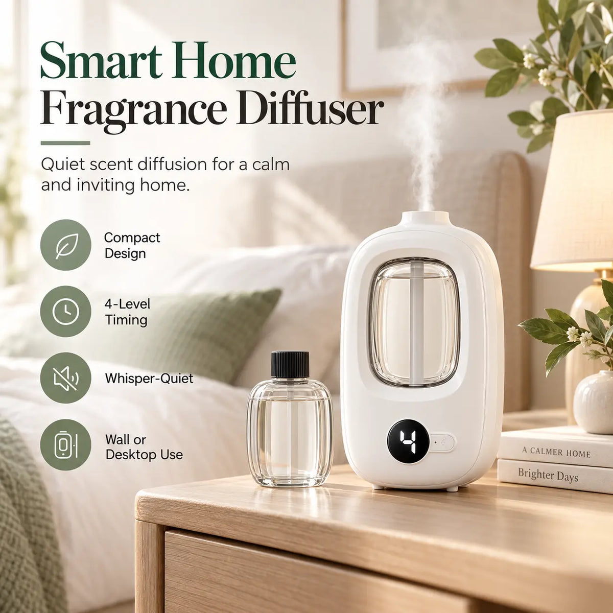 🌷🔥 Last Day: 50% OFF — Cordless Aroma Diffuser with Timer 🌸