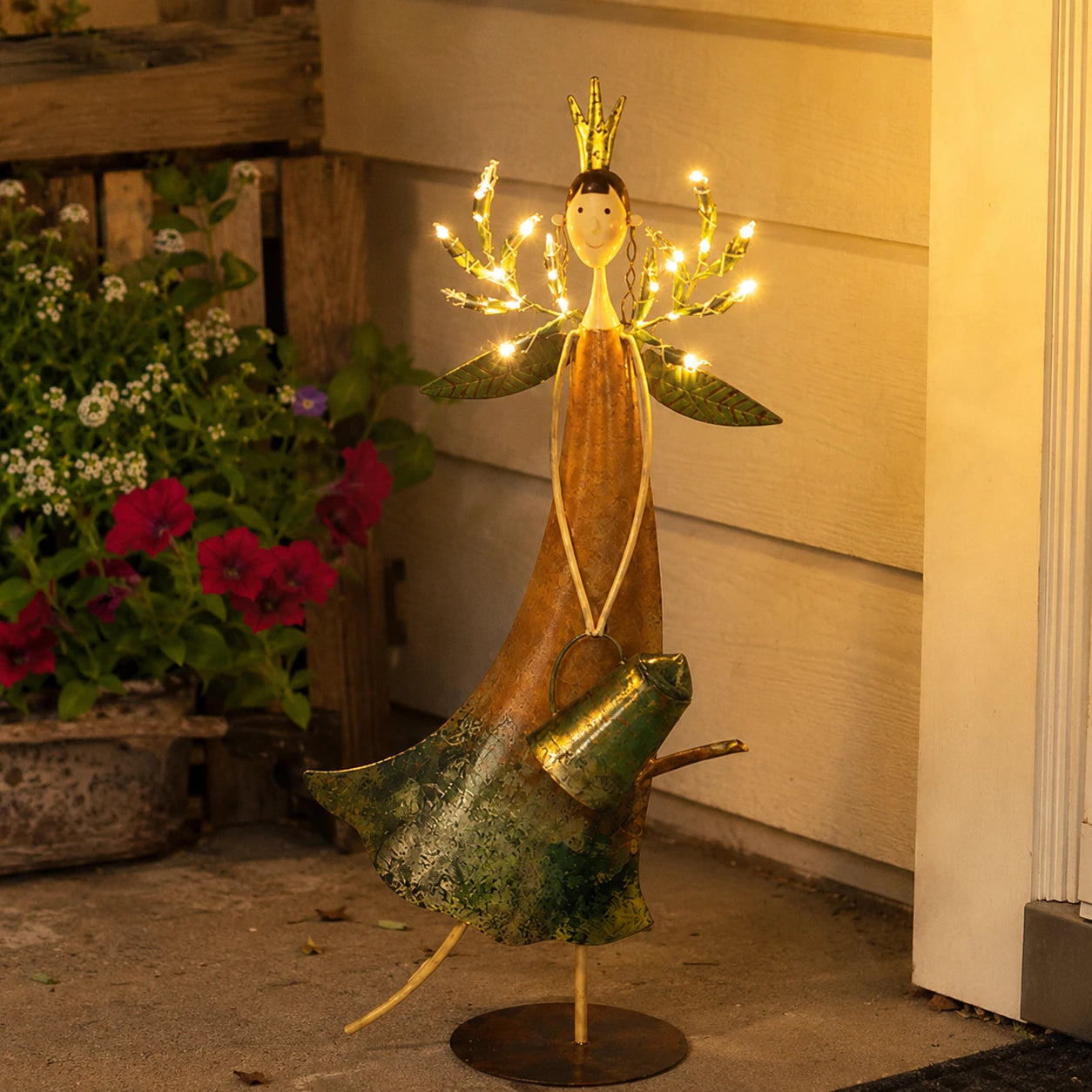 Customer-style porch photo of Twilight Glow Garden Girl