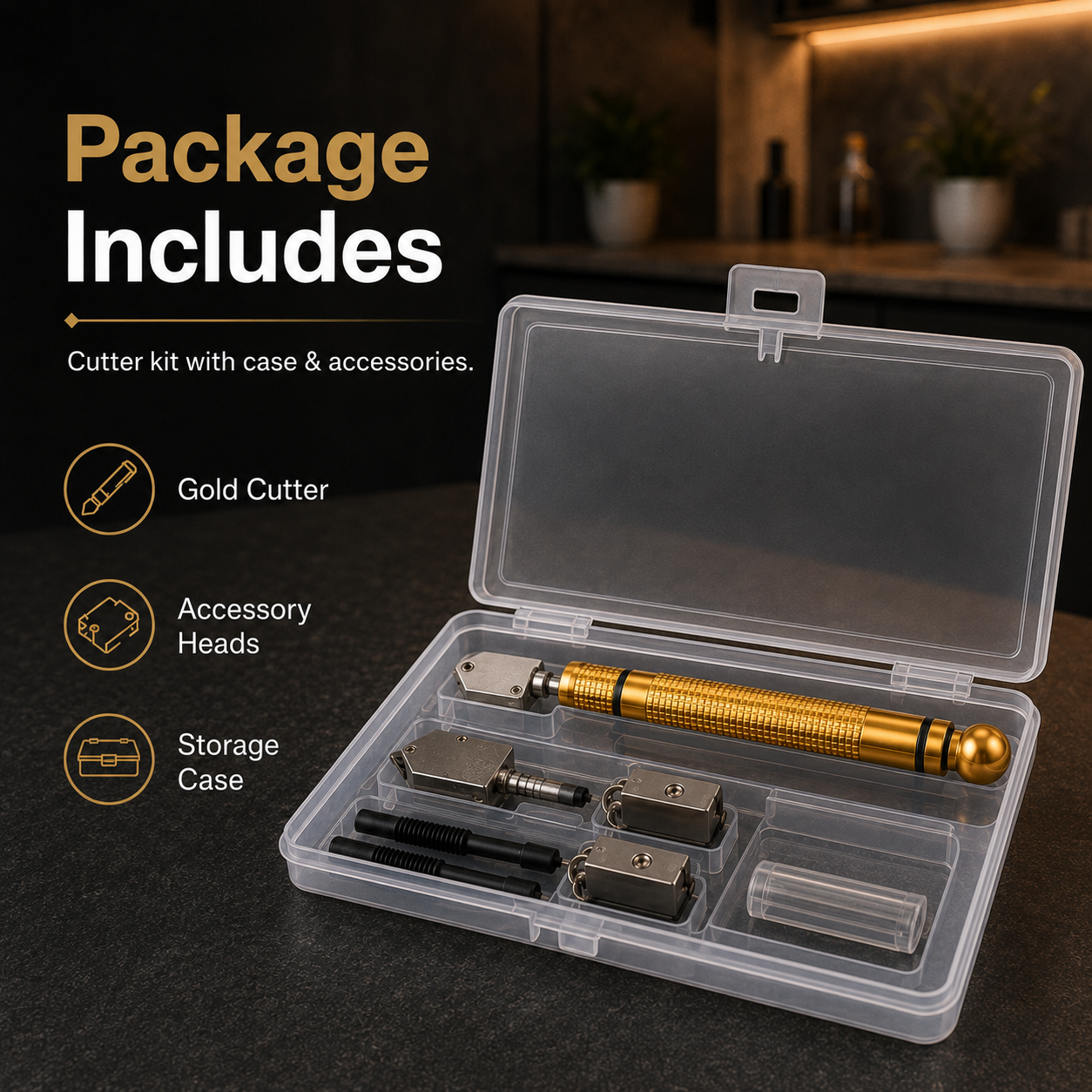 Glass cutter kit package contents