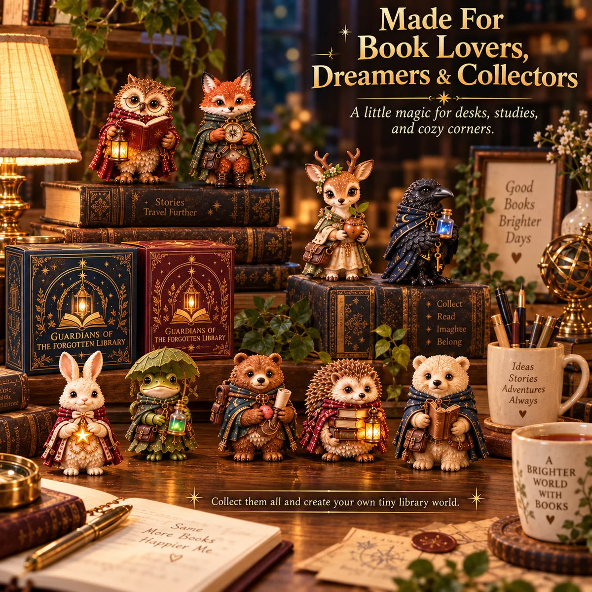 Forgotten Library collection styled for book lovers and collectors