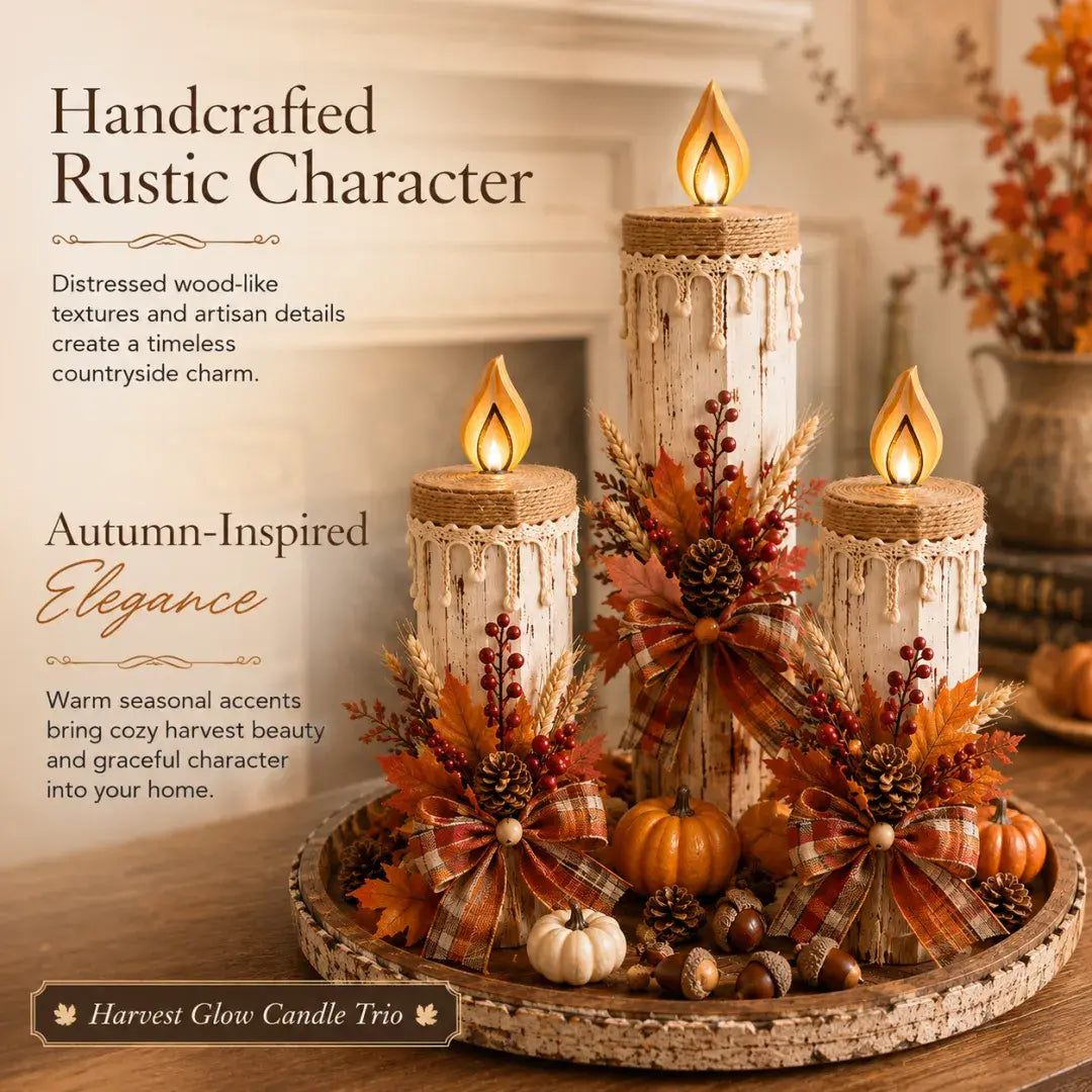 Close view of the rustic finishes and autumn details