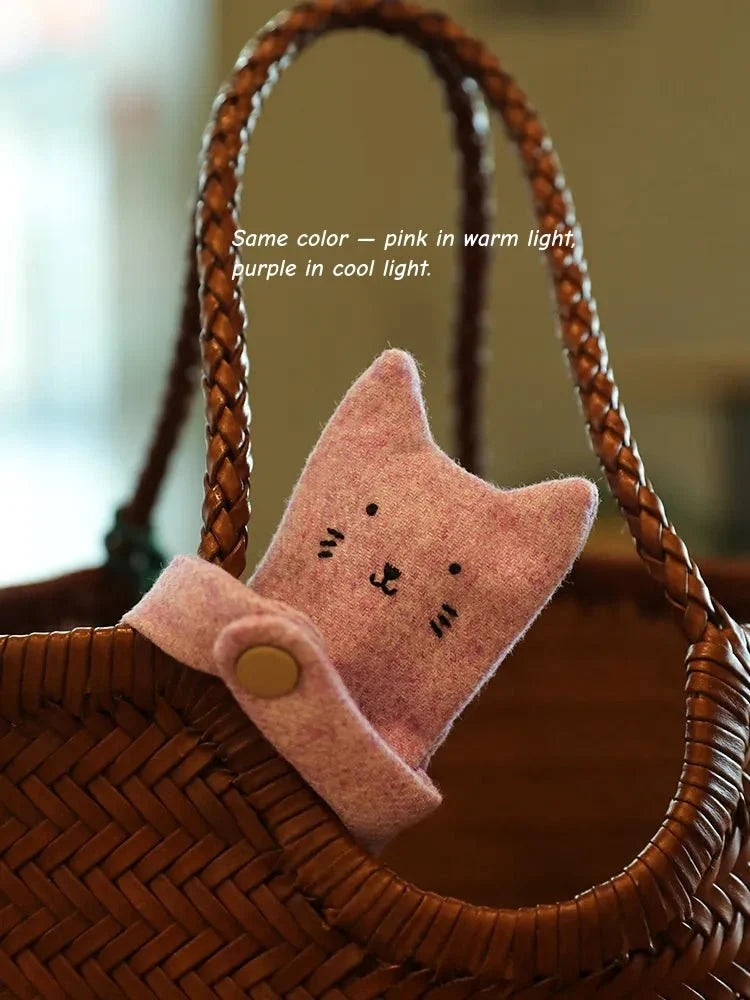 Hug Cat/Bear Zipper Pouch Bag Charm - Made by Frey