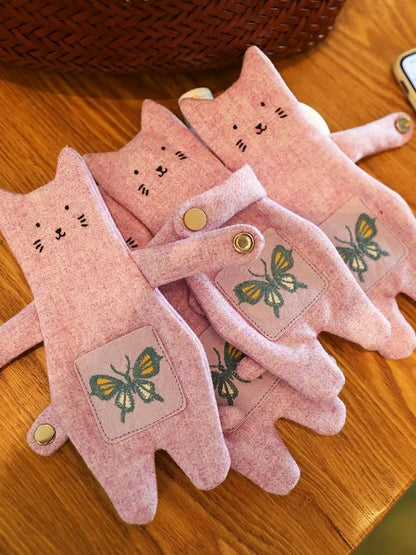Hugging Cat Bag Charm & Pouch - Made by Freybag charm#catlovers#giftforcatlovers#zipperpouch#catpouch#hugcat#handmade#charm