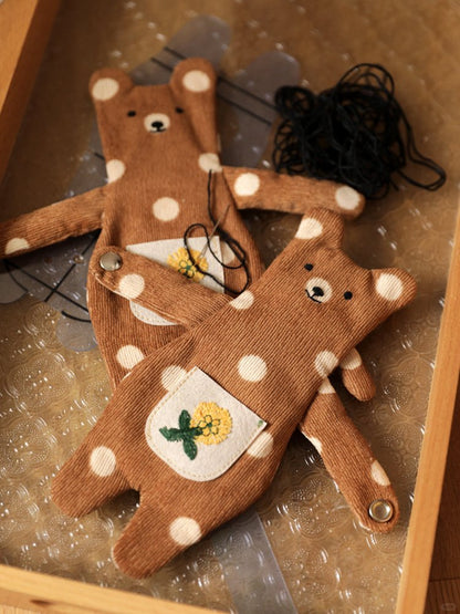 Hugging Bear Bag Charm & Pouch - Made by Frey