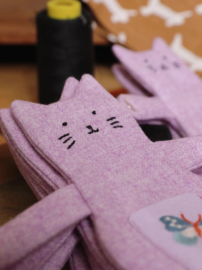 Hugging Cat Bag Charm & Pouch - Made by Freybag charm#catlovers#giftforcatlovers#zipperpouch#catpouch#hugcat#handmade#charm