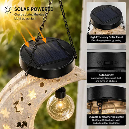 🎁🐱Lighted Crescent Moon Black Cat Halloween Decor