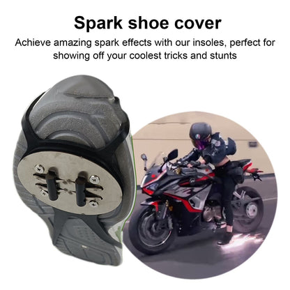 Motorcycle Bicycle Foot Brake Sparking Flint Ground Grinding Shoe Sole Cover