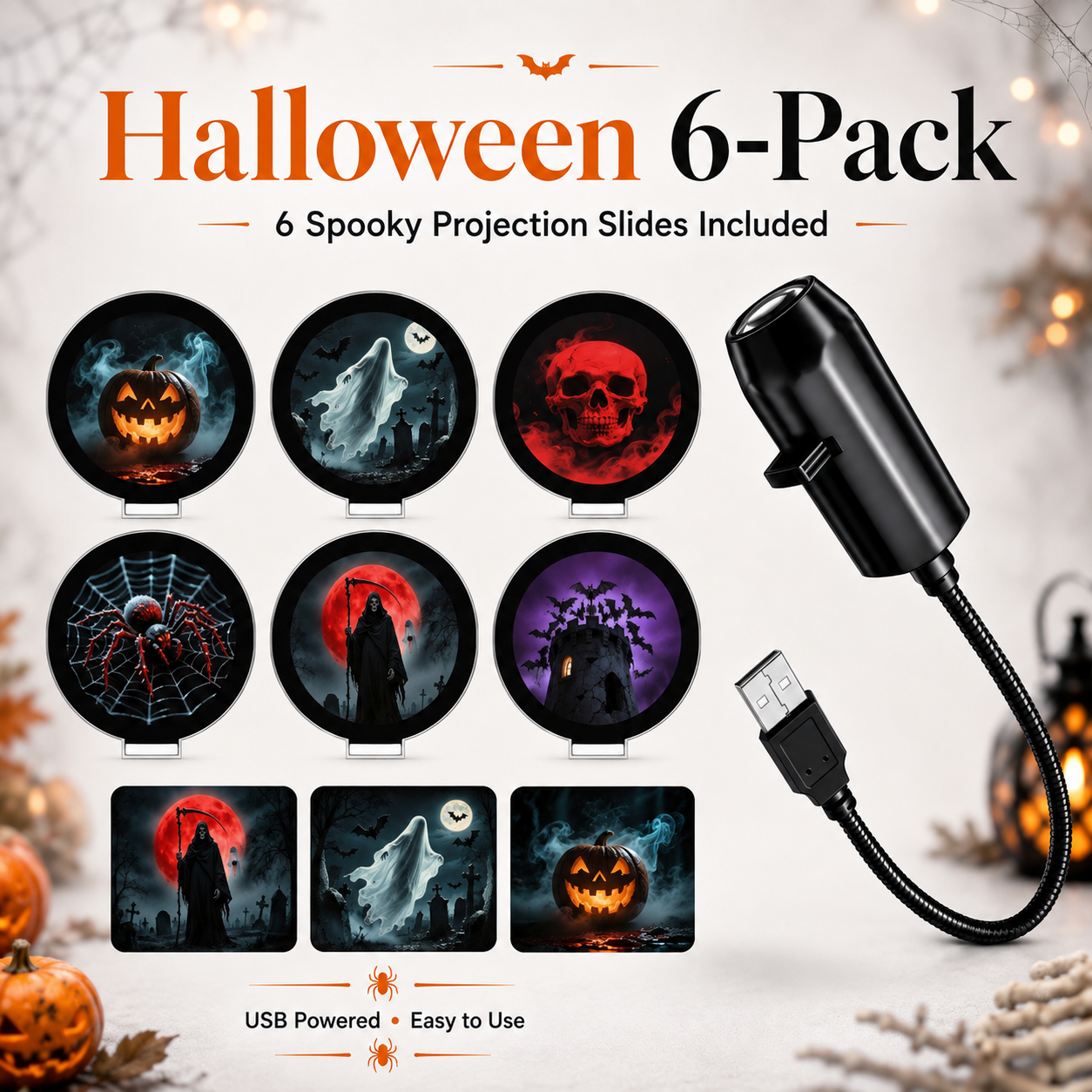 🎄👻 ✨ 60,000+ Sold — Plug & Play HD Holiday Projector for Christmas & Halloween Decor