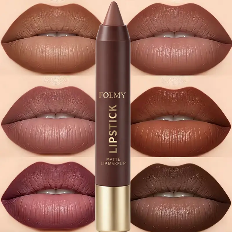 Cocoa brown matte lip color collection