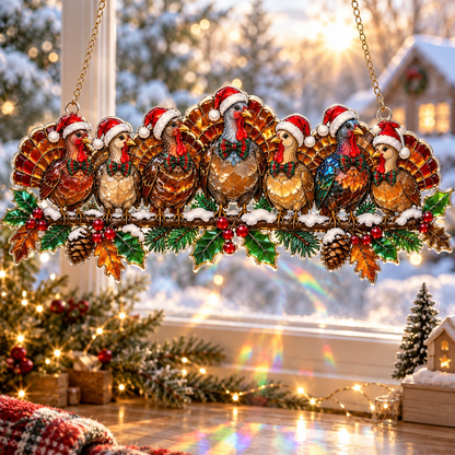 ❄️🌈 Winter Glow Window Charms – 11 Shatterproof Stained-Glass Style Holiday Designs