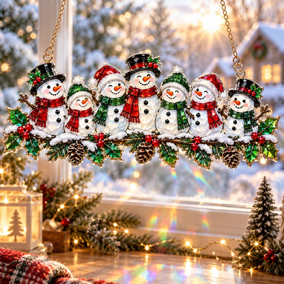 ❄️🌈 Winter Glow Window Charms – 11 Shatterproof Stained-Glass Style Holiday Designs