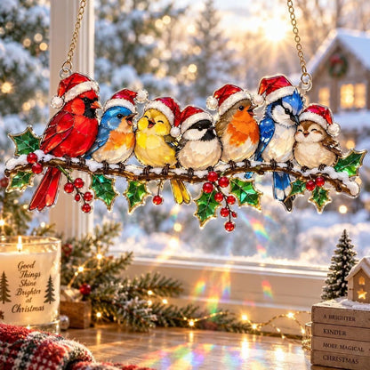 ❄️🌈 Winter Glow Window Charms – 11 Shatterproof Stained-Glass Style Holiday Designs