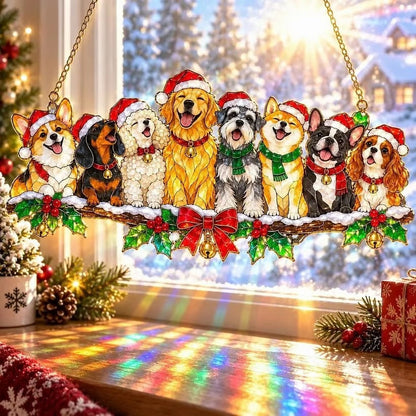 ❄️🌈 Winter Glow Window Charms – 11 Shatterproof Stained-Glass Style Holiday Designs