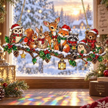 ❄️🌈 Winter Glow Window Charms – 11 Shatterproof Stained-Glass Style Holiday Designs