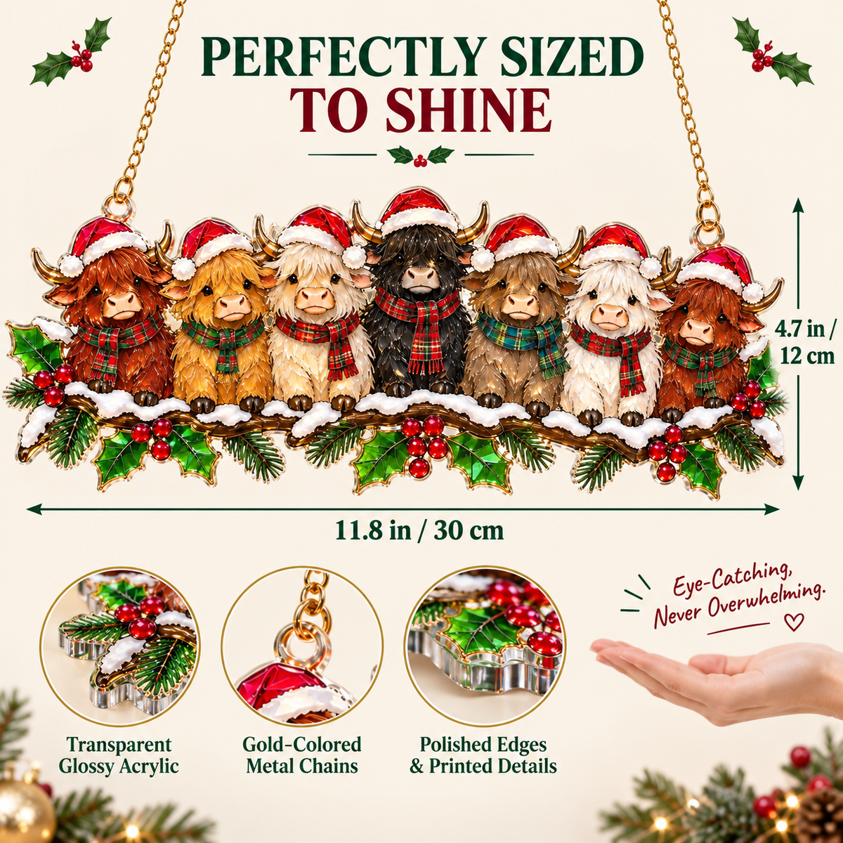 ❄️🌈 Winter Glow Window Charms – 11 Shatterproof Stained-Glass Style Holiday Designs