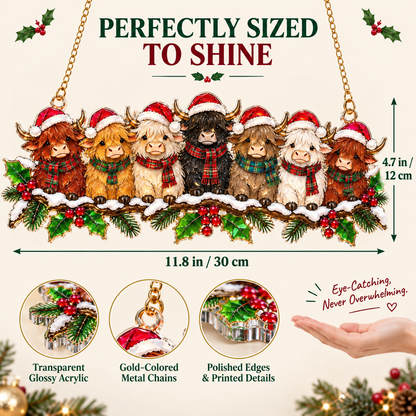 ❄️🌈 Winter Glow Window Charms – 11 Shatterproof Stained-Glass Style Holiday Designs