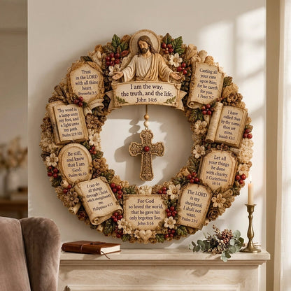 ✨❤️ Christian Scripture Wreath Wall Hanging