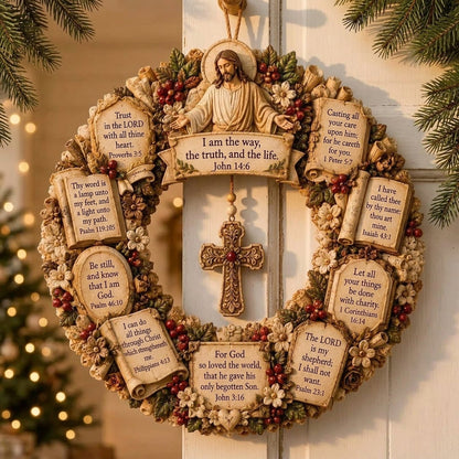 ✨❤️ Christian Scripture Wreath Wall Hanging