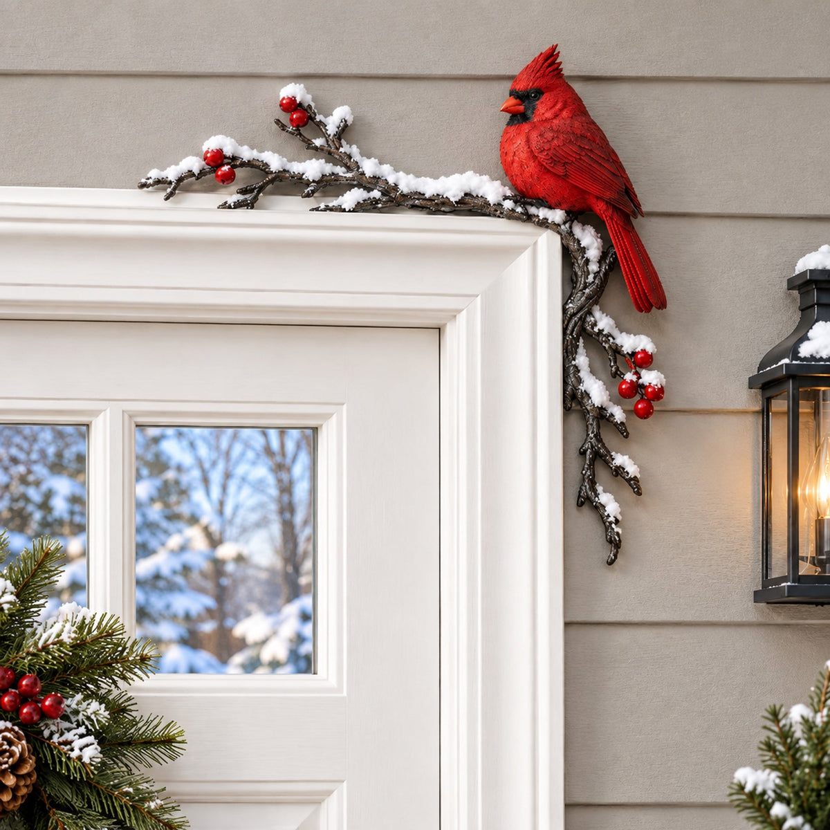 ✨Cardinal Winter Door Topper