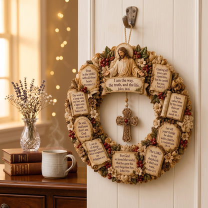 ✨❤️ Christian Scripture Wreath Wall Hanging