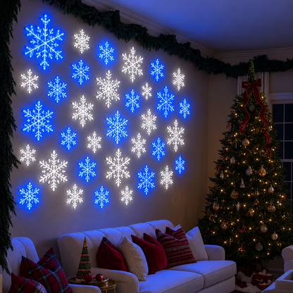 LightFlake™ LED Snowflake Wall Set