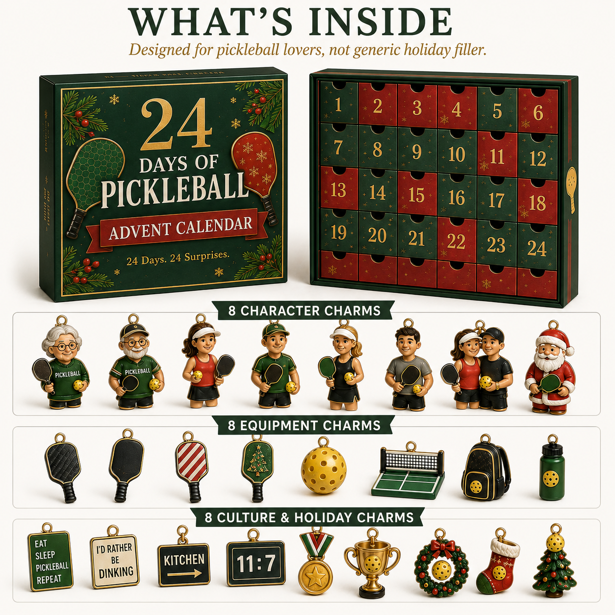 What's inside the Pickleball Advent Calendar