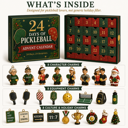 🏓🎄 24 Days of Pickleball Christmas Advent Calendar – 24 Collectible Surprises for Pickleball Lovers