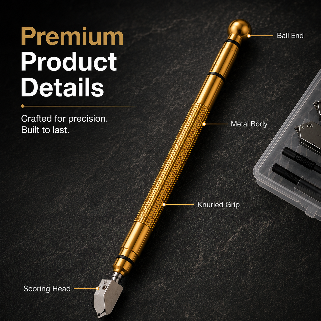 Premium gold glass cutter product details