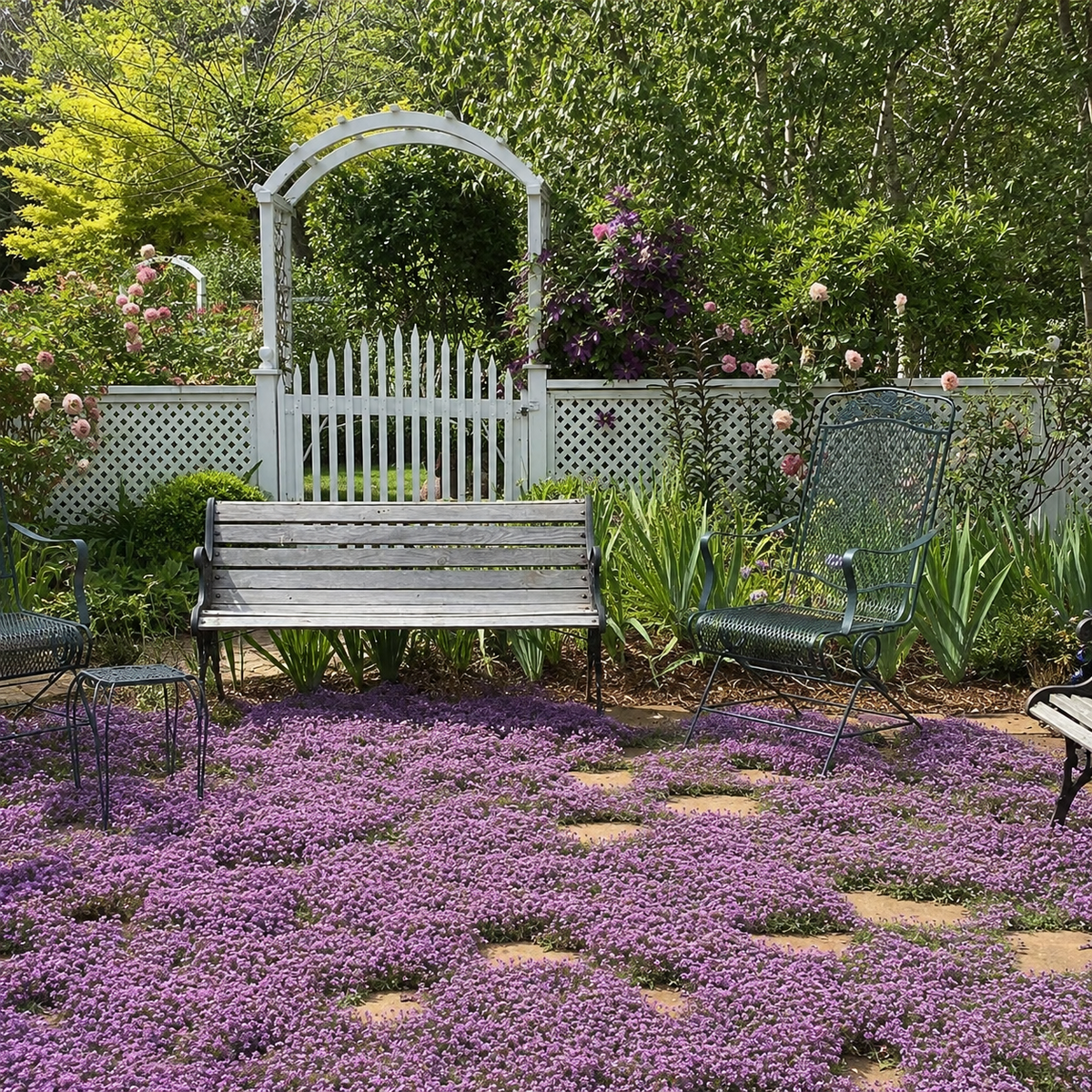 purple creeping thyme seeds
