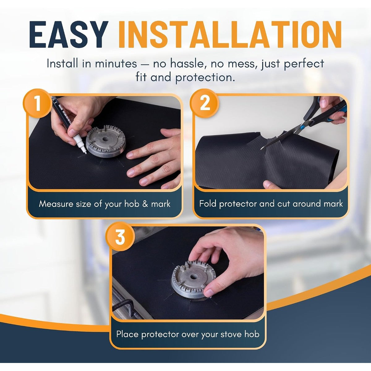 How to install reusable gas stove burner liners