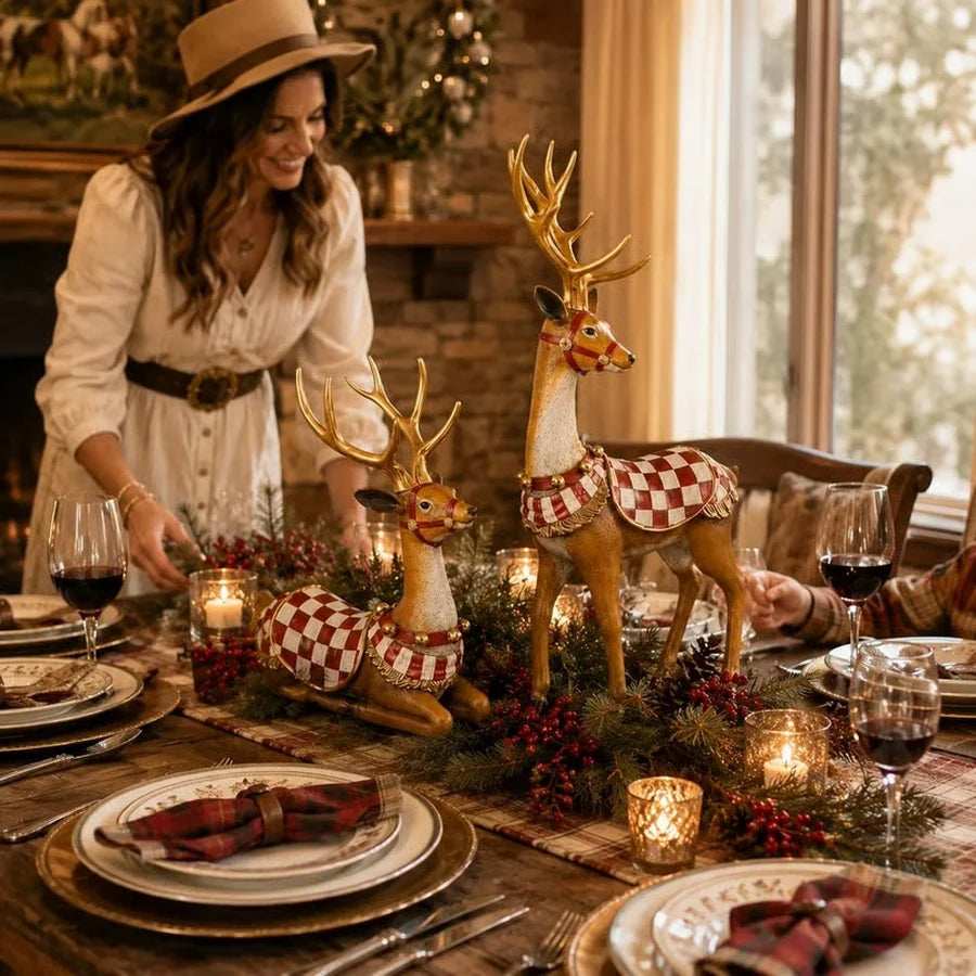 Holiday host styling saddle deer centerpiece