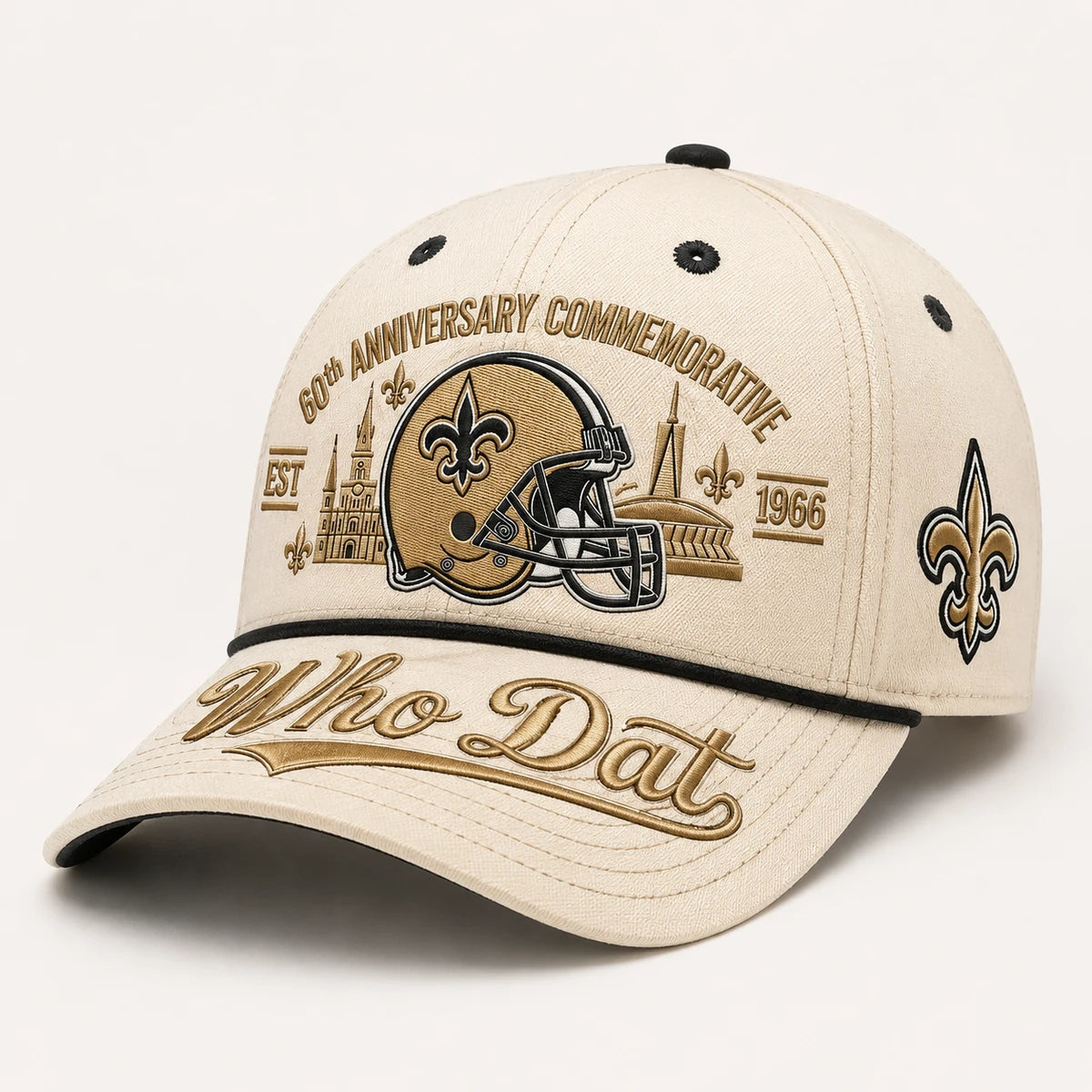 Cream 60th anniversary commemorative cap