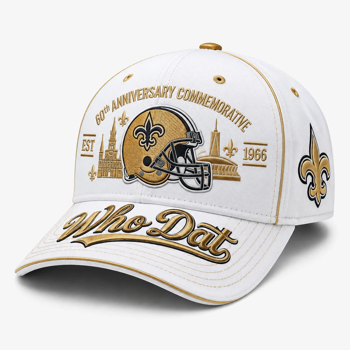 White 60th anniversary commemorative cap