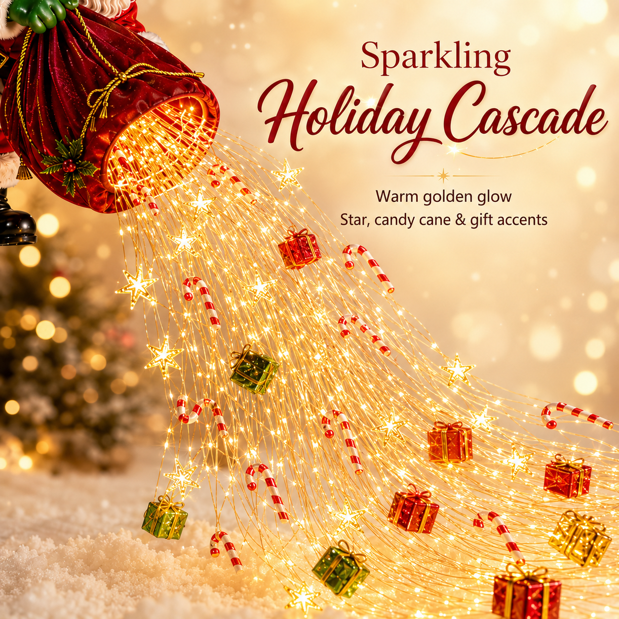 Sparkling holiday cascade detail image