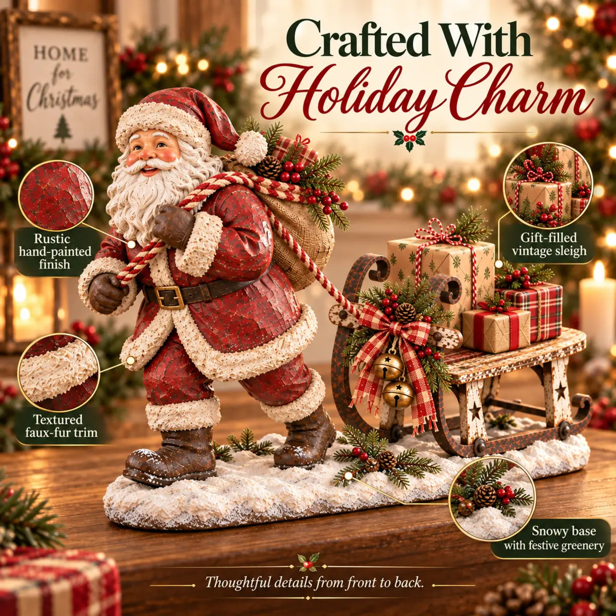 Close view of Santa