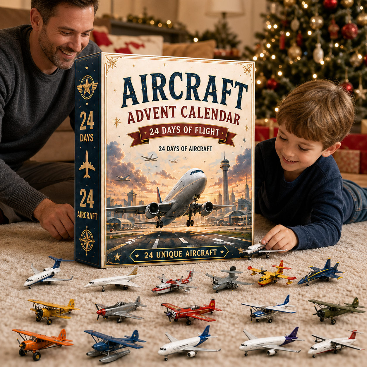 ✈️ Aircraft Advent Calendar 2026 | 24 Days of Flight with 24 Unique Miniature Airplanes, Jets & Aviation Collectibles 🎄🎁