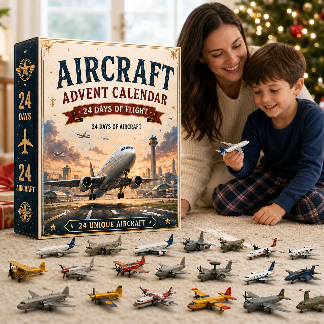 ✈️ Aircraft Advent Calendar 2026 | 24 Days of Flight with 24 Unique Miniature Airplanes, Jets & Aviation Collectibles 🎄🎁