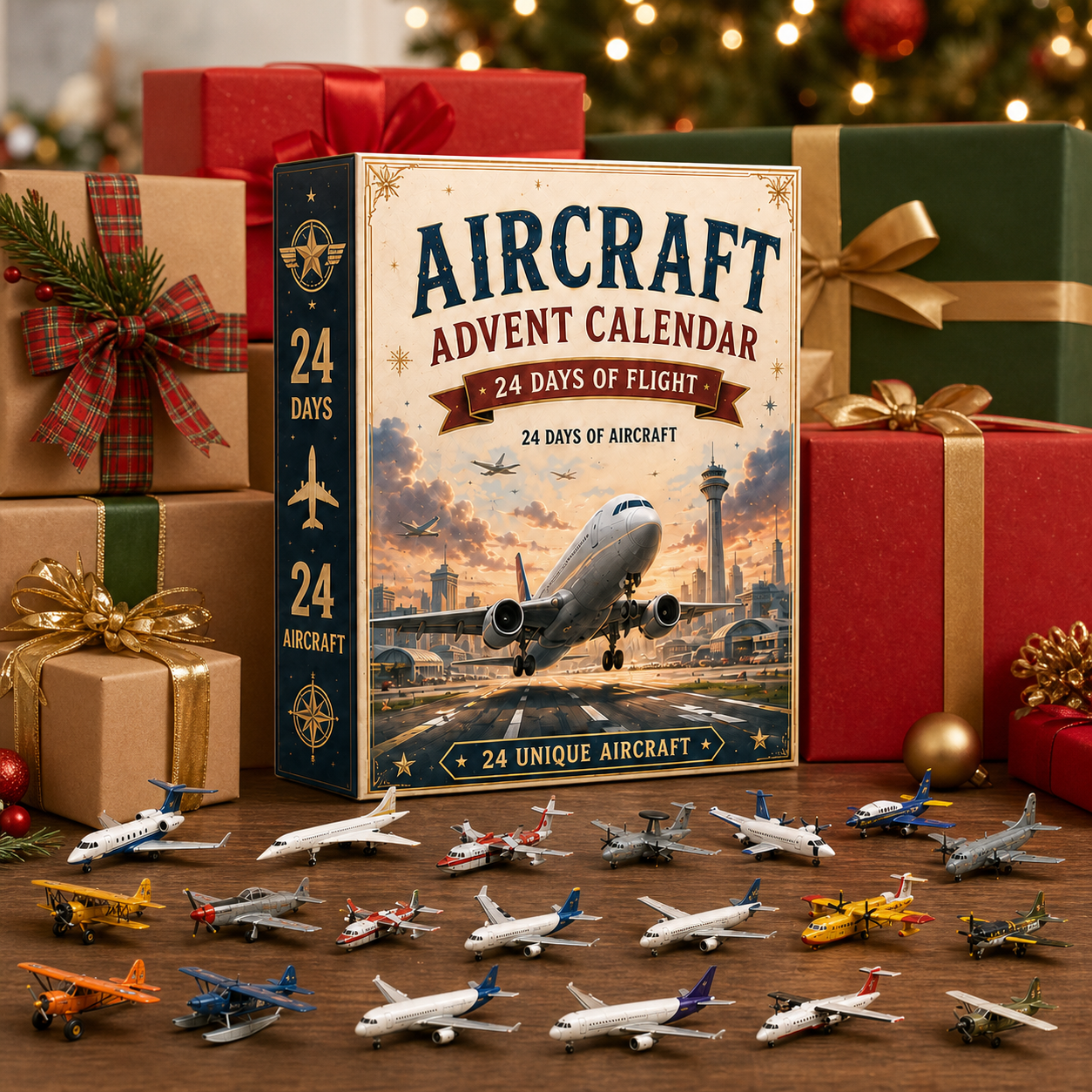 ✈️ Aircraft Advent Calendar 2026 | 24 Days of Flight with 24 Unique Miniature Airplanes, Jets & Aviation Collectibles 🎄🎁