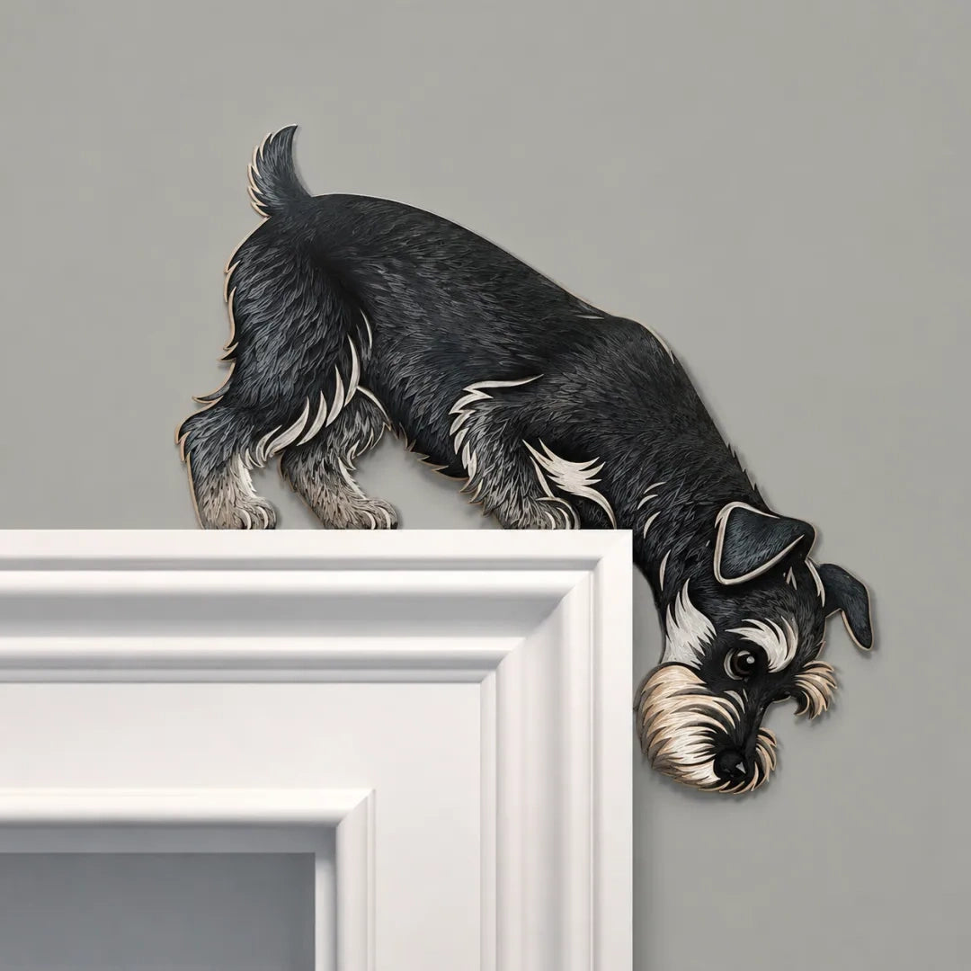 🐶👀 Peeking Pup Doorway Topper – Playful Dog Accent for Pet-Loving Homes