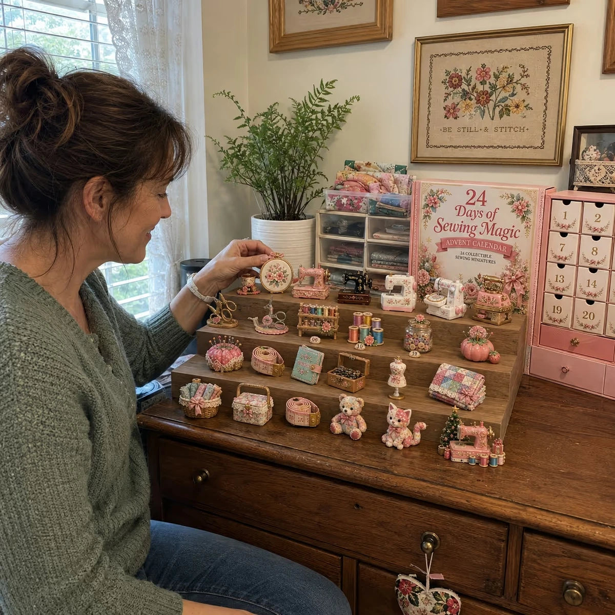 Sample sewing-room display review image