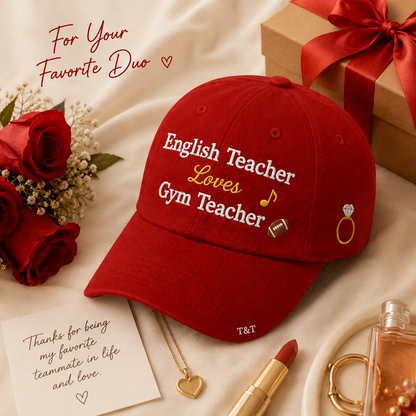 English Teacher & Gym Teacher Embroidered Cap