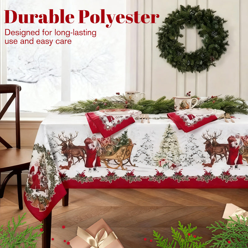 🎄✨ Festive Christmas Tablecloth Collection – Elegant Holiday Patterns for a Warm & Beautiful Table